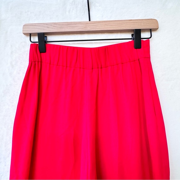 Leith Red High-Waisted Wide Leg Pants - Picture 4 of 4